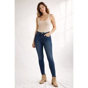 Minimalist Max Studio High Rise Skinny Jeans Size 14 Indigo Stretch Casual